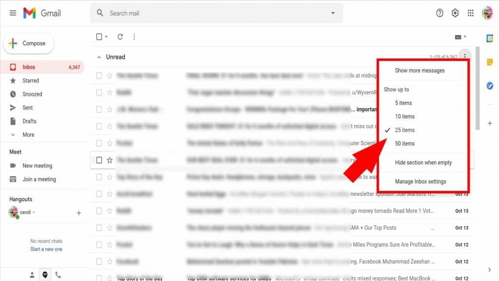 how to view unread emails in gmail primary