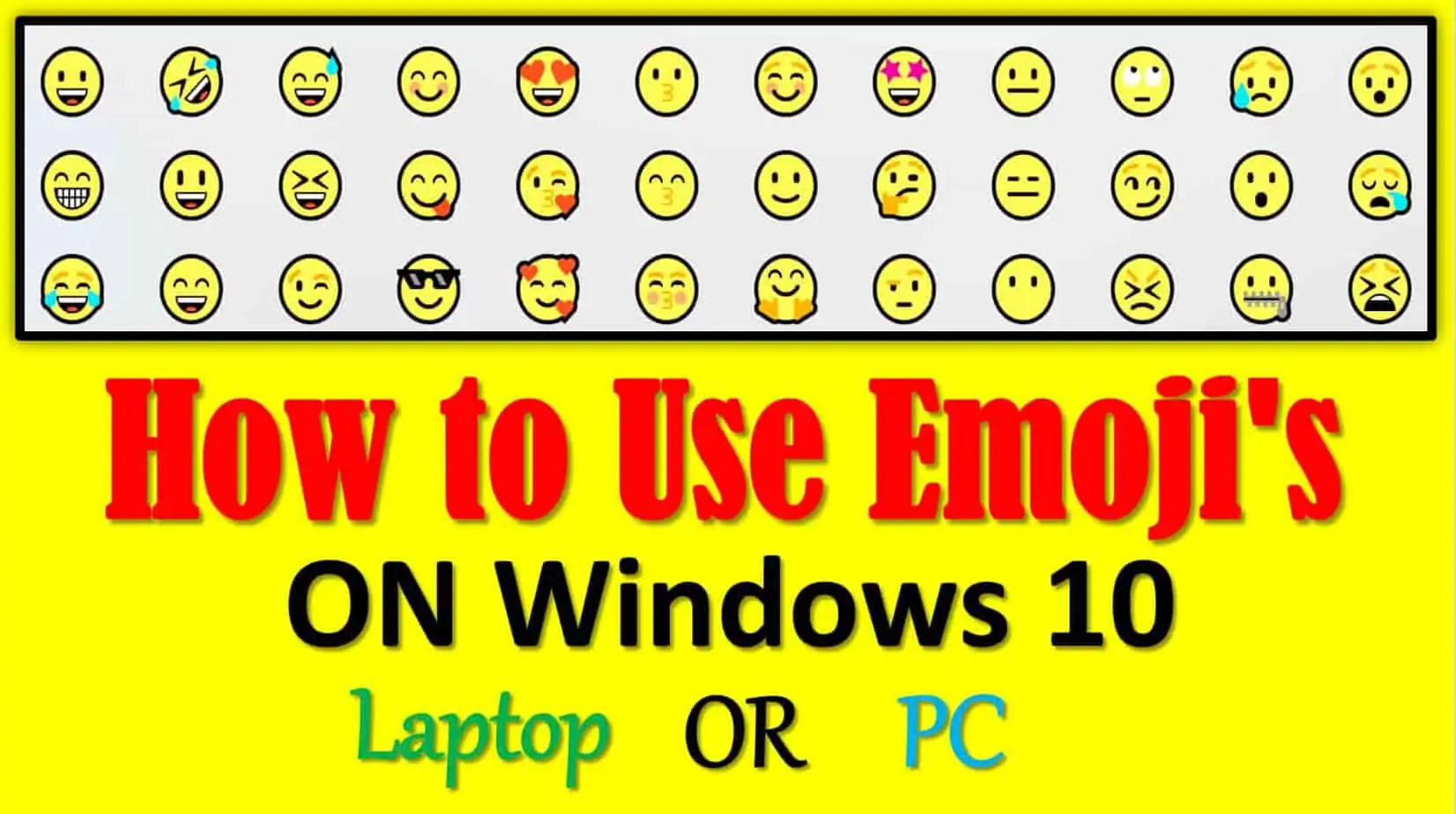 How to use emoji on laptop