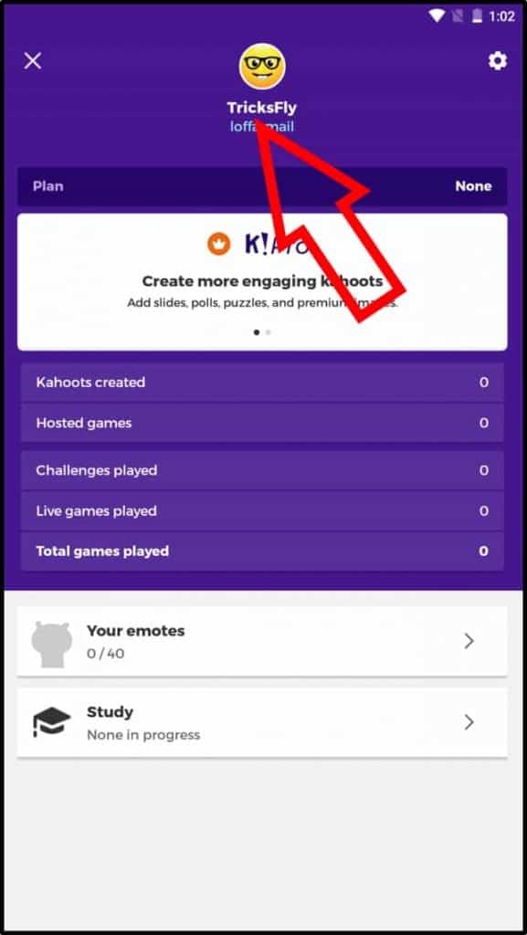 how to change your kahoot username