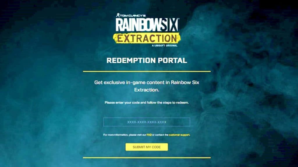 rainbow six extraction official redemption site