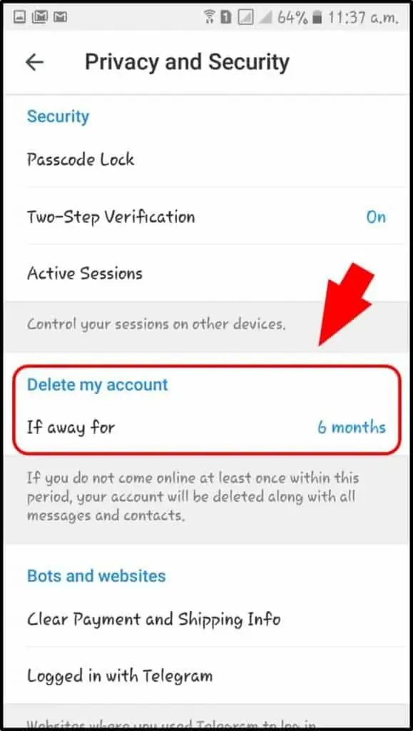 how to deactivate telegram account temporarily