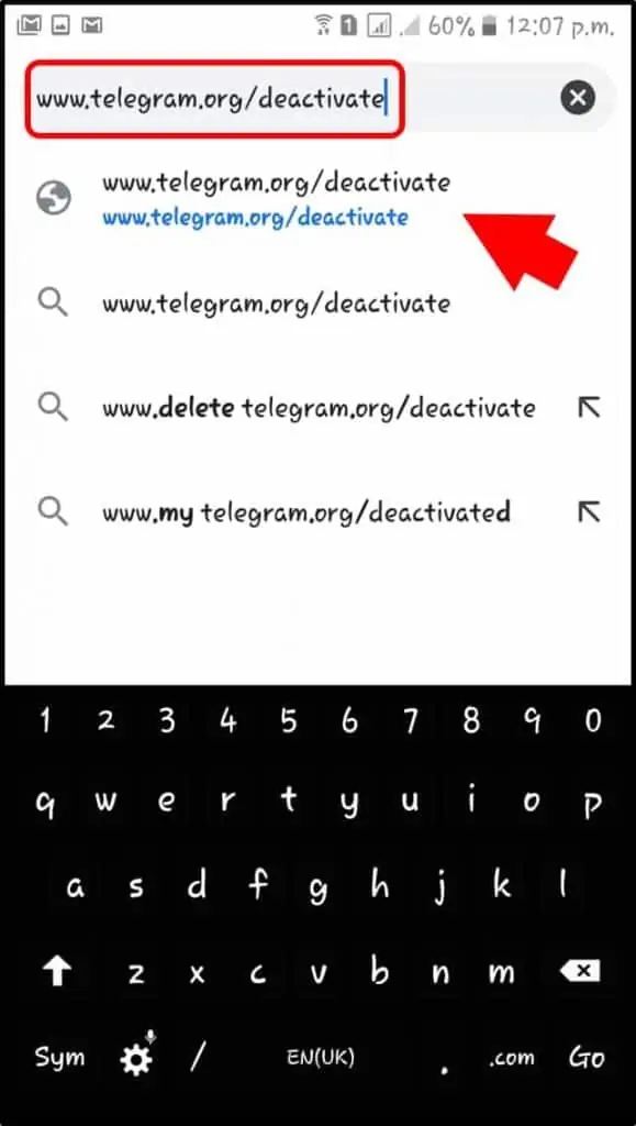 delete telegram account unauthorized